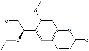 (-)-6-[(R)-1-Ethoxy-2-oxoethyl]-7-methoxycoumarin Structure