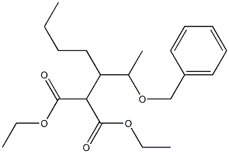 2-(Ethoxycarbonyl)-3-[1-(benzyloxy)ethyl]heptanoic acid ethyl ester Structure