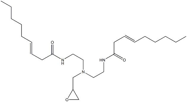 N,N'-[(Oxiran-2-ylmethylimino)bis(2,1-ethanediyl)]bis(3-nonenamide) 구조식 이미지