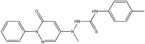 2-Phenyl-5-[1-methyl-2-[4-methylphenylamino(thiocarbonyl)]hydrazino]pyridazin-3(2H)-one Structure