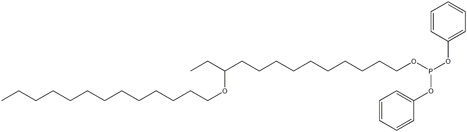Phosphorous acid 11-(tridecyloxy)tridecyldiphenyl ester 구조식 이미지