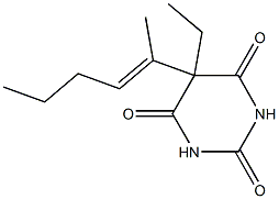 5-Ethyl-5-(1-methyl-1-pentenyl)barbituric acid 구조식 이미지