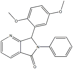 6,7-Dihydro-6-phenyl-7-(2,5-dimethoxyphenyl)-5H-pyrrolo[3,4-b]pyridin-5-one 구조식 이미지