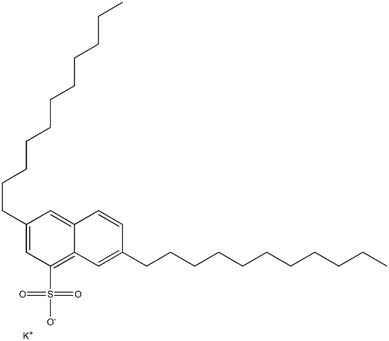 3,7-Diundecyl-1-naphthalenesulfonic acid potassium salt Structure