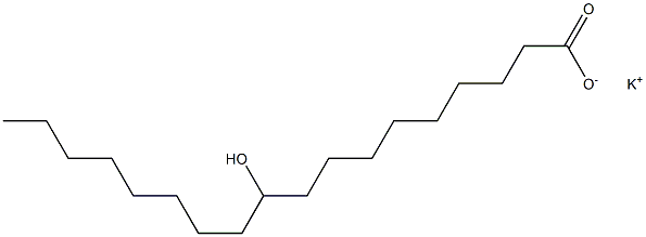 10-Hydroxystearic acid potassium salt Structure