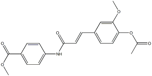 4-[[3-(3-Methoxy-4-acetoxyphenyl)-1-oxo-2-propenyl]amino]benzoic acid methyl ester Structure