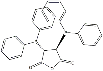 (2S,3S)-2,3-Bis(diphenylphosphino)succinic anhydride Structure