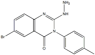 2-Hydrazino-3-(4-methylphenyl)-6-bromoquinazolin-4(3H)-one 구조식 이미지