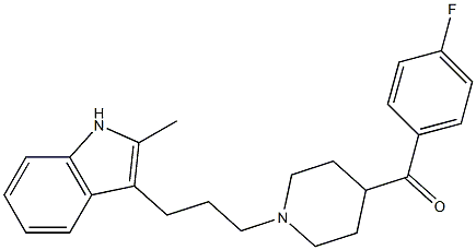 3-[3-[4-(4-Fluorobenzoyl)piperidino]propyl]-2-methyl-1H-indole 구조식 이미지