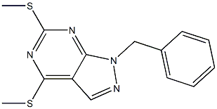 4,6-Bis(methylthio)-1-benzyl-1H-pyrazolo[3,4-d]pyrimidine Structure