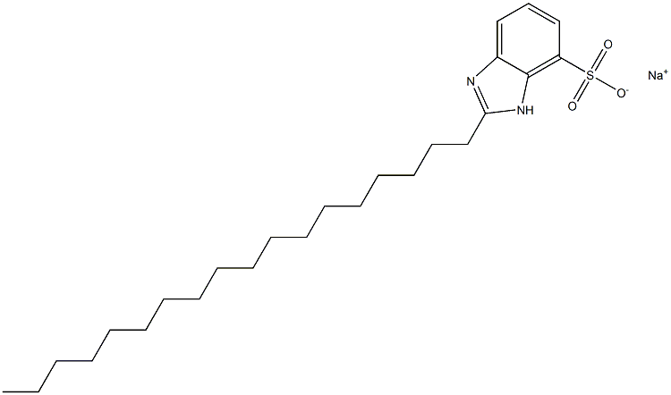 2-Octadecyl-1H-benzimidazole-7-sulfonic acid sodium salt Structure