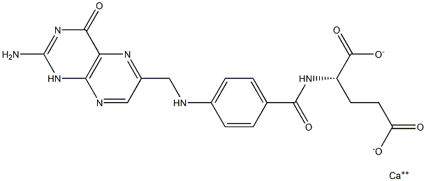 N-[4-[[[(2-Amino-1,4-dihydro-4-oxopteridin)-6-yl]methyl]amino]benzoyl]-L-glutamic acid calcium salt Structure