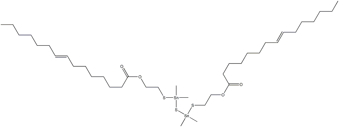 Bis[dimethyl[[2-(7-tetradecenylcarbonyloxy)ethyl]thio]stannyl] sulfide Structure