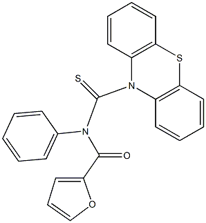 N-(2-Furylcarbonyl)-N-phenyl-10H-phenothiazine-10-carbothioamide Structure