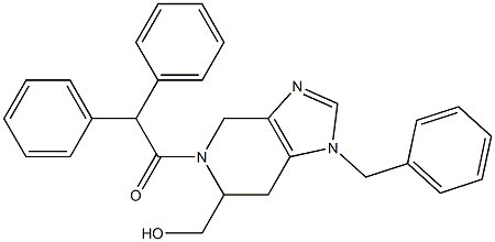 1-(Benzyl)-4,5,6,7-tetrahydro-6-hydroxymethyl-5-diphenylacetyl-1H-imidazo[4,5-c]pyridine 구조식 이미지