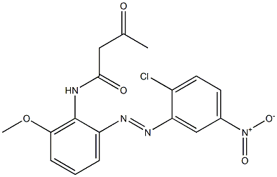 2-Acetyl-2'-(2-chloro-5-nitrophenylazo)-6'-methoxyacetanilide Structure