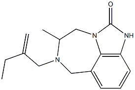 4,5,6,7-Tetrahydro-5-methyl-6-(2-methylenebutyl)imidazo[4,5,1-jk][1,4]benzodiazepin-2(1H)-one 구조식 이미지