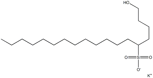 1-Hydroxyoctadecane-5-sulfonic acid potassium salt 구조식 이미지
