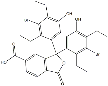 1,1-Bis(3-bromo-2,4-diethyl-5-hydroxyphenyl)-1,3-dihydro-3-oxoisobenzofuran-6-carboxylic acid Structure