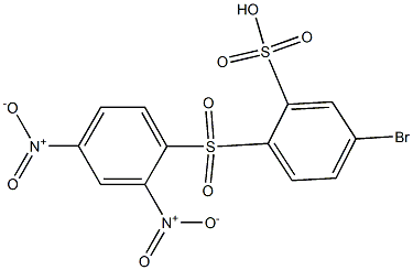 5-Bromo-2-[(2,4-dinitrophenyl)sulfonyl]benzenesulfonic acid Structure