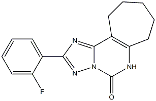 2-(2-Fluorophenyl)-5,6,7,8,9,10-hexahydro-4H-1,3,3a,5-tetraazacyclohept[e]inden-4-one Structure