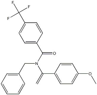 N-Benzyl-N-[1-(4-methoxyphenyl)ethenyl]-4-(trifluoromethyl)benzamide Structure