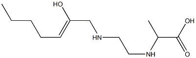 2-[N-[2-[N-(2-Hydroxy-2-heptenyl)amino]ethyl]amino]propionic acid 구조식 이미지