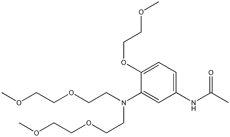 4'-(2-Methoxyethoxy)-3'-[bis[2-(2-methoxyethoxy)ethyl]amino]acetanilide 구조식 이미지