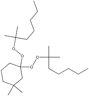 3,3-Dimethyl-1,1-bis(1,1-dimethylhexylperoxy)cyclohexane 구조식 이미지