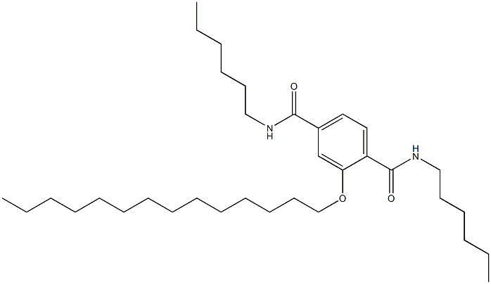 2-(Tetradecyloxy)-N,N'-dihexylterephthalamide 구조식 이미지