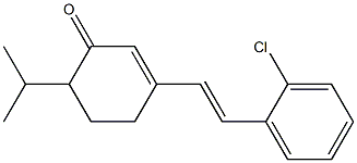 6-Isopropyl-3-[(Z)-2-(2-chlorophenyl)ethenyl]-2-cyclohexen-1-one Structure