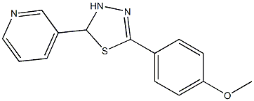 5-(4-Methoxyphenyl)-2,3-dihydro-2-(3-pyridinyl)-1,3,4-thiadiazole 구조식 이미지