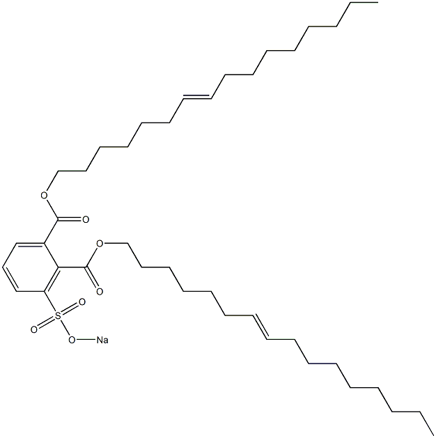 3-(Sodiosulfo)phthalic acid di(7-hexadecenyl) ester 구조식 이미지