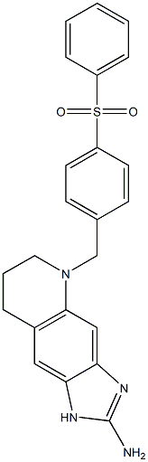 5,6,7,8-Tetrahydro-2-amino-5-[4-(phenylsulfonyl)benzyl]-1H-imidazo[4,5-g]quinoline 구조식 이미지
