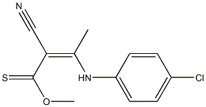 2-Cyano-3-(4-chlorophenylamino)-3-methylthioacrylic acid methyl ester Structure