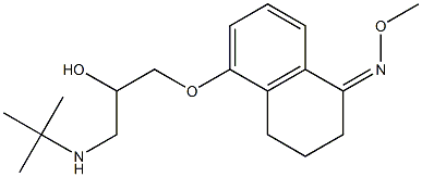 3,4-Dihydro-5-[2-hydroxy-3-(1,1-dimethylethylamino)propoxy]naphthalen-1(2H)-one O-methyl oxime 구조식 이미지