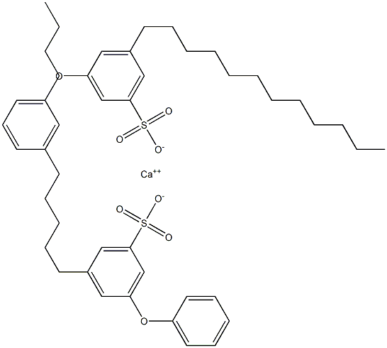 Bis(3-phenoxy-5-dodecylbenzenesulfonic acid)calcium salt Structure