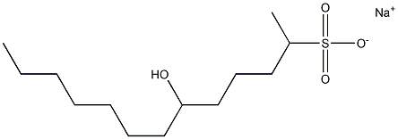 6-Hydroxytridecane-2-sulfonic acid sodium salt 구조식 이미지
