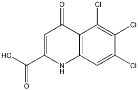 5,6,7-Trichloro-1,4-dihydro-4-oxoquinoline-2-carboxylic acid Structure