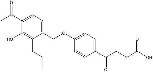 4-[4-(4-Acetyl-3-hydroxy-2-propylbenzyloxy)phenyl]-4-oxobutyric acid 구조식 이미지