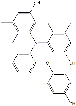 N,N-Bis(5-hydroxy-2,3-dimethylphenyl)-2-(4-hydroxy-2-methylphenoxy)benzenamine Structure