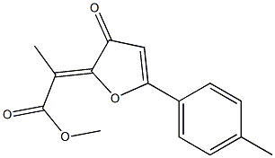 2-(1-Methoxycarbonylethylidene)-5-(4-methylphenyl)furan-3(2H)-one 구조식 이미지