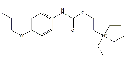 2-[[[(p-Butoxyphenyl)amino]carbonyl]oxy]-N,N,N-triethylethanaminium 구조식 이미지