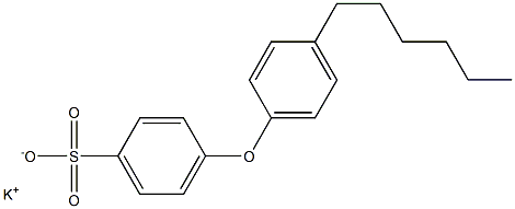 4-(4-Hexylphenoxy)benzenesulfonic acid potassium salt Structure