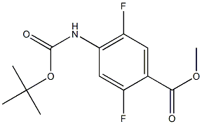 4-(tert-Butoxycarbonylamino)-2,5-difluorobenzoic acid methyl ester 구조식 이미지