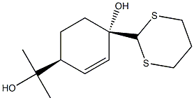 (1S,4S)-1-Hydroxy-1-(1,3-dithian-2-yl)-4-(1-hydroxy-1-methylethyl)-2-cyclohexene Structure