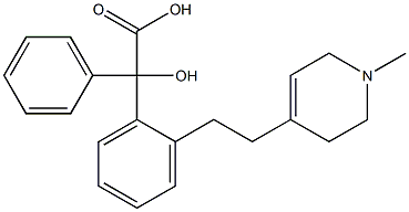 1,2,3,6-Tetrahydro-1-methyl-4-pyridineethanol=hydroxydiphenylacetate ester 구조식 이미지