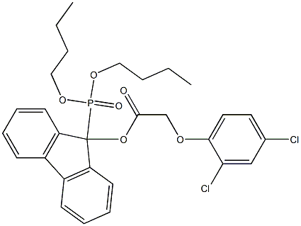 [9-[2-(2,4-Dichlorophenoxy)acetyloxy]-9H-fluoren-9-yl]phosphonic acid dibutyl ester Structure