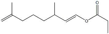 Propionic acid 3,7-dimethyl-1,7-octadienyl ester 구조식 이미지