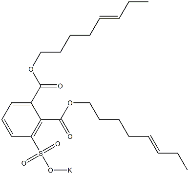 3-(Potassiosulfo)phthalic acid di(5-octenyl) ester 구조식 이미지